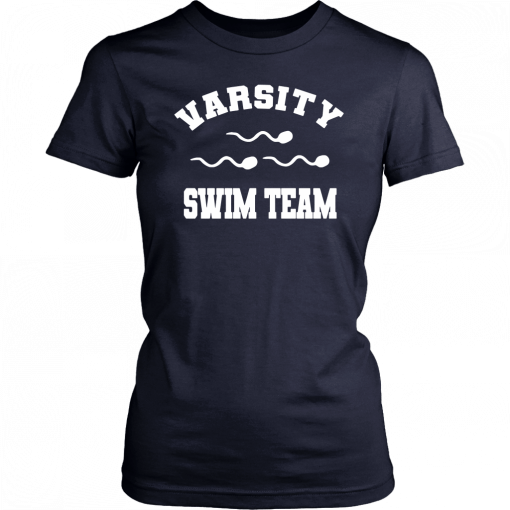 Mens Womens Varsity swimming Tee Shirt