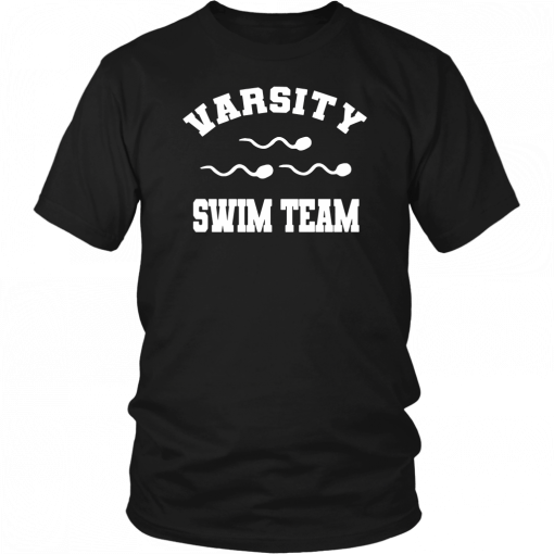 Mens Womens Varsity swimming Tee Shirt