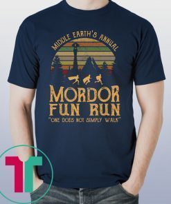 Middle earth’s annual mordor fun run one does not simply walk tee shirt