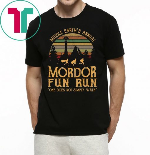 Middle earth’s annual mordor fun run one does not simply walk tee shirt