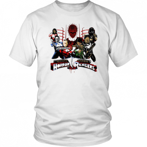 Mighty morbid horror rangers superheroes Gift Tee Shirt