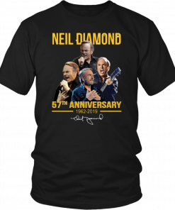Neil diamond 57th anniversary 1962-2019 signature Gift Tee Shirts