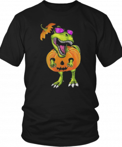 Original Halloween Trex Dinosaur Pumpkin Funny Gift For Men Women T-Shirt