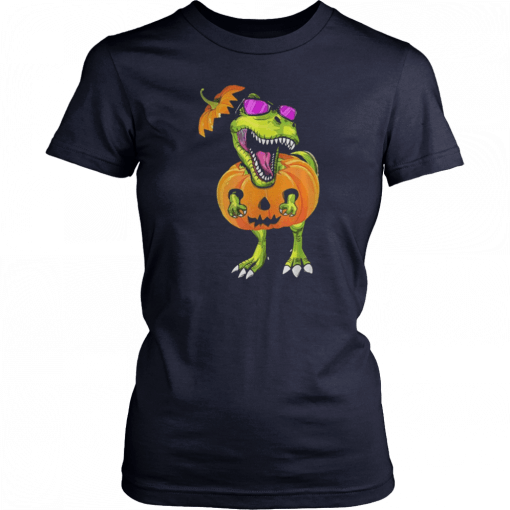 Original Halloween Trex Dinosaur Pumpkin Funny Gift For Men Women T-Shirt