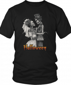 Original Halloween Wedding Day In OctoberBride And Groom Funny T-Shirt