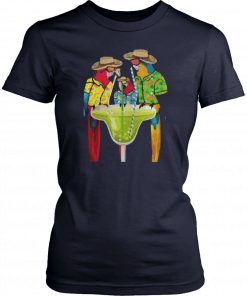 Parrots Drinking Margarita Hawaiian Vacation Birds Shirt