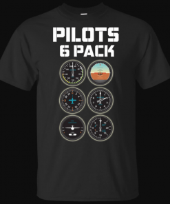 Pilot's Six Pack Funny Pilot Aviation Flying Gift T-shirt