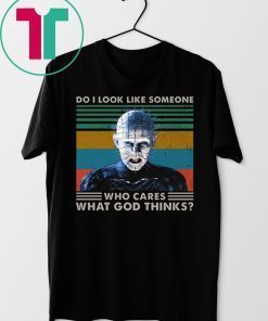 Halloween Pinhead Do I Look Like Someone Who Cares What God Thinks T-Shirt