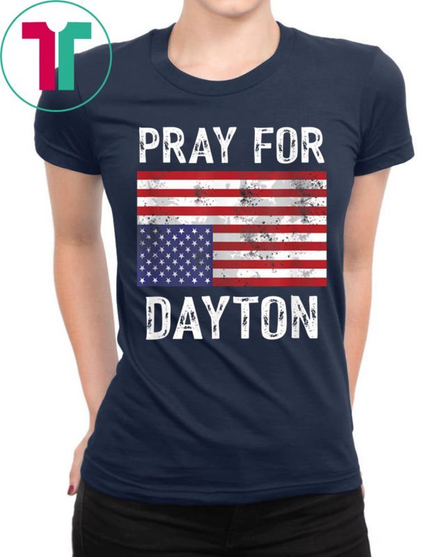 Pray For Dayton Upside Down American Flag T-Shirt