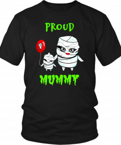 Proud Mummy Mom With Kid Halloween Unisex Tee Shirt