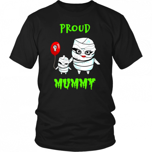 Proud Mummy Mom With Kid Halloween Unisex Tee Shirt