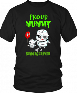 Proud Mummy Mom With Kid Halloween Of A Kindergarten T-Shirt