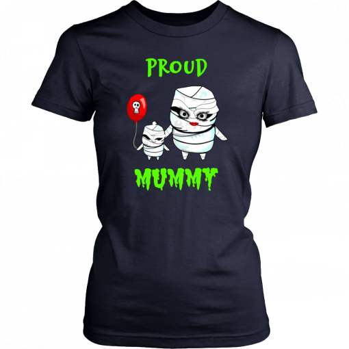 Proud Mummy Mom With Kid Halloween Unisex Tee Shirt