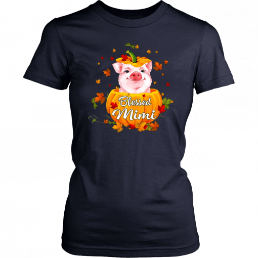 Blessed Mimi Pig Pumpkin Halloween Unisex Tee Shirt