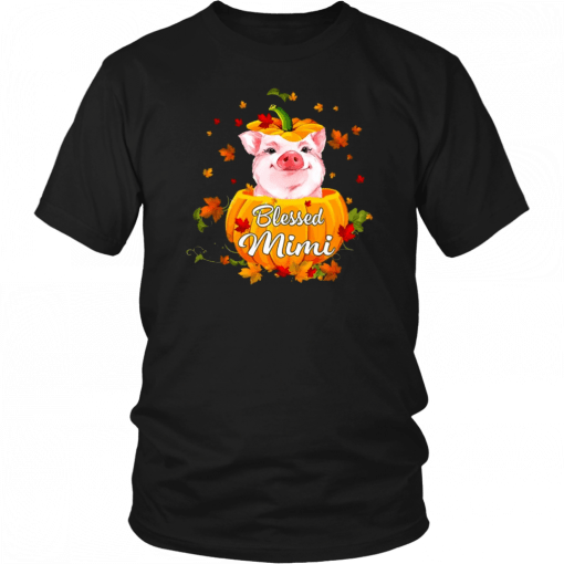 Blessed Mimi Pig Pumpkin Halloween Unisex Tee Shirt