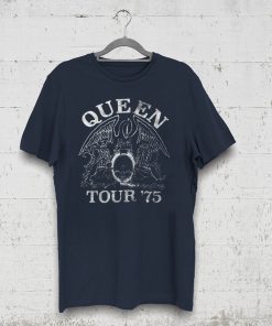 Queen Official Tour 75 Crest Logo Shirt