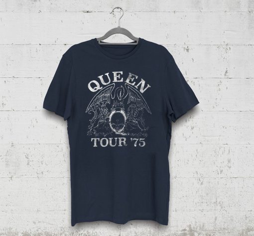 Queen Official Tour 75 Crest Logo Shirt