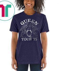 Queen Official Tour 75 Crest Logo Shirt