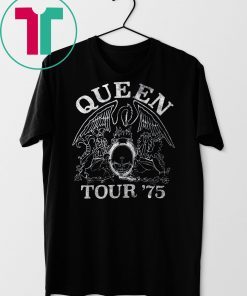 Queen Official Tour 75 Crest Logo Shirt