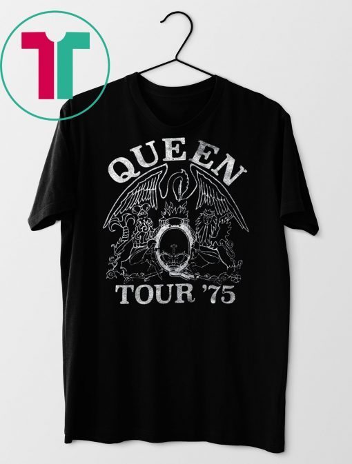 Queen Official Tour 75 Crest Logo Shirt