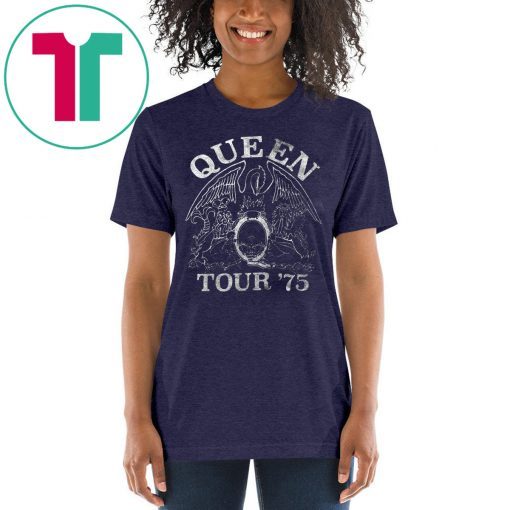 Queen Official Tour 75 Crest Logo Shirt