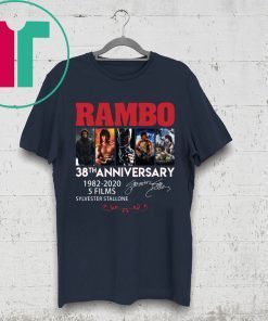 Rambo 38th Anniversary T-Shirt for Mens Womens Kids