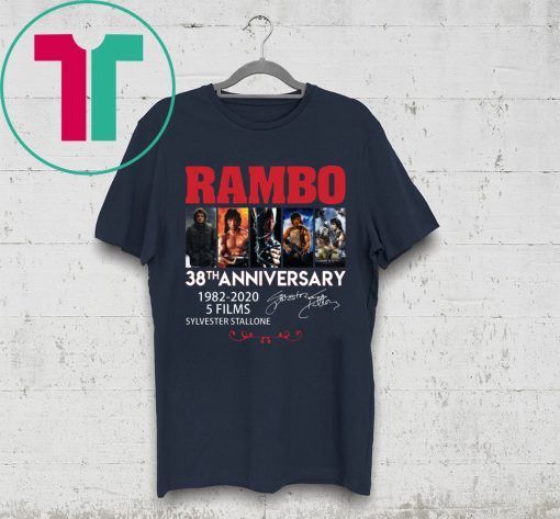 Rambo 38th Anniversary T-Shirt for Mens Womens Kids