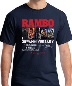 Rambo 38th Anniversary T-Shirt for Mens Womens Kids