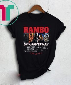 Rambo 38th Anniversary T-Shirt for Mens Womens Kids