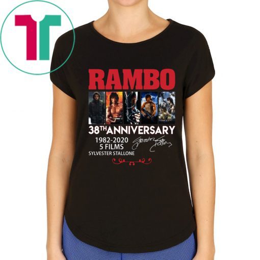 Rambo 38th Anniversary T-Shirt for Mens Womens Kids