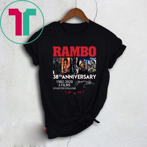 Rambo 38th Anniversary T-Shirt for Mens Womens Kids