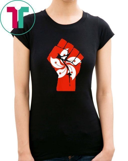 Resist Fist with Hong Kong Flag T-Shirt