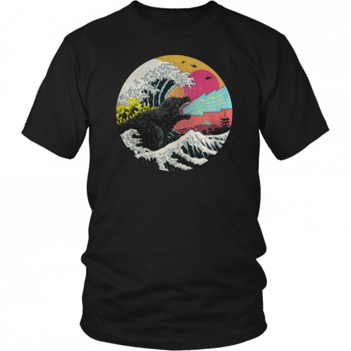 Retro wave kaiju shirt mens Classic T-Shirt