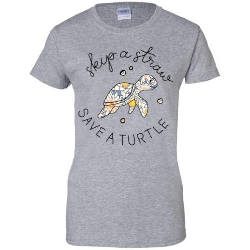 SKIP A STRAW SAVE A TURTLE TSHIRT Premium T-Shirt