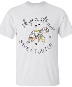 SKIP A STRAW SAVE A TURTLE TSHIRT Premium T-Shirt