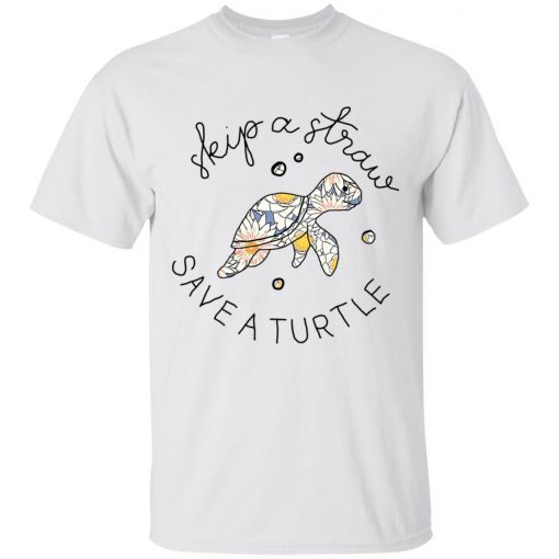 SKIP A STRAW SAVE A TURTLE TSHIRT Premium T-Shirt