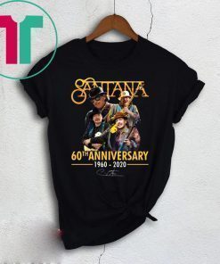 Santana 60th Anniversary Shirt for Mens Womens Kids