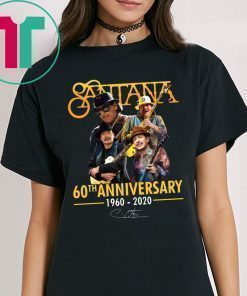 Santana 60th Anniversary Shirt for Mens Womens Kids