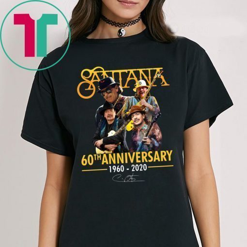 Santana 60th Anniversary Shirt for Mens Womens Kids