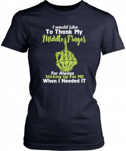Skull I would like to thank my middle finger for always sticking up for me 2019 T-Shirt
