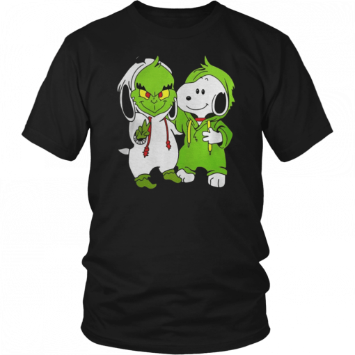 Snoopy And Grinch Fushion Peanuts How The Grinch Stole Christmas Fans Shirts