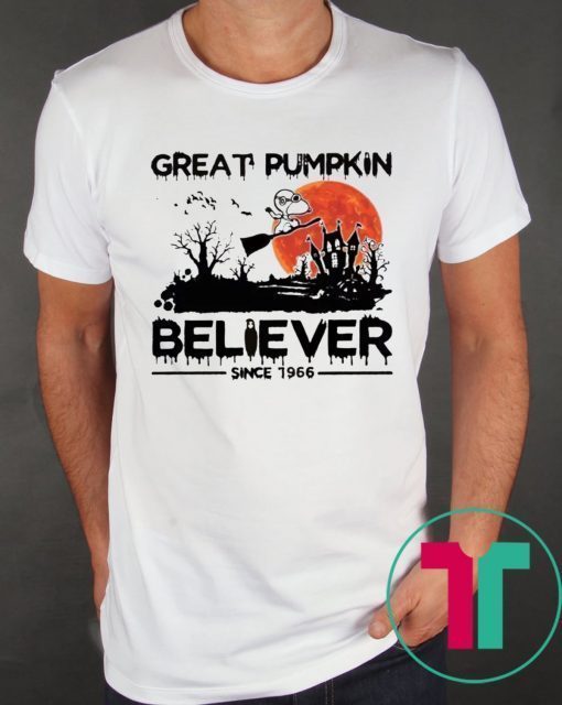 Snoopy Great Pumpkin Believer Since 1966 Shirt for Mens Womens