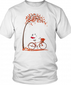 Snoopy Riding A Bicycle Hello Autumn Funny 2019 T-Shirt