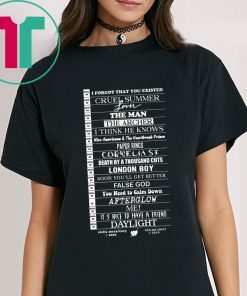 Stella Taylor Swift Black Tee With Tracklist T-Shirt for Mens Womens Kids