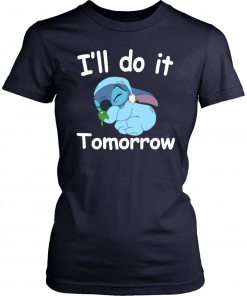 Stich I'll Do It Tomorrow Classic Tee Shirt