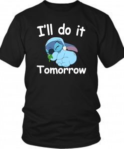 Stich I'll Do It Tomorrow Classic Tee Shirt