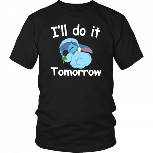 Stich I'll Do It Tomorrow Classic Tee Shirt