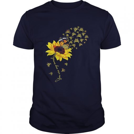 Sunflower Butterfly Jeep you are my sunshine shirts