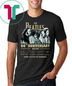 The Beatles 60th Anniversary Thank You For The Memories T-Shirt