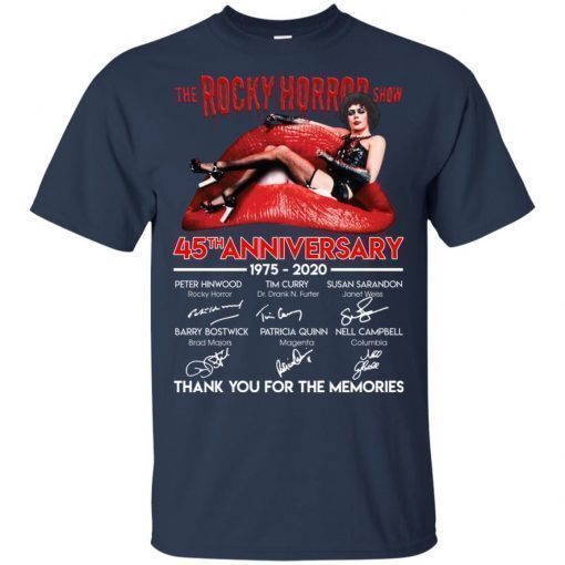 45th Anniversary The Rocky Horror Show 1975 2020 Thank You For The Memories T-Shirt